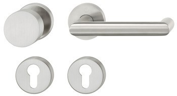 Sada klik, Hoppe Rotterdam FS-E58/42H/42HS/1401, nerez, požárně odolné dveře, únikové dveře