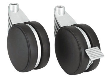 Sada koleček, S rohovou montážní podložkou 45°