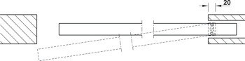 Sada kolejnic, pro řešení dveří do kapsy, pro Häfele Slido D-Line11 50I / 80I / 120I, 50L / 80L / 120L, 50J / 80J / 120J kování pro posuvné dveře