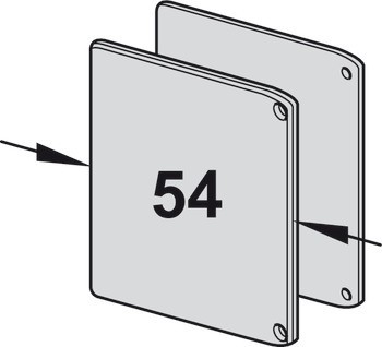 Sada koncové krytky, pro Häfele Slido D-Line11, výška 68 mm