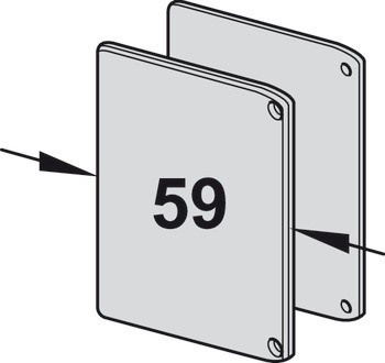 Sada koncové krytky, Výška 68 mm, pro pojezdovou kolejnici s panelem 12,5 x 68 mm (Š x V)