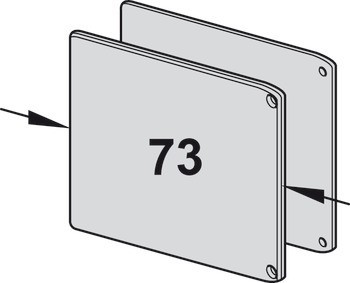 Sada koncové krytky, Výška 68 mm, pro pojezdovou kolejnici s panelem k nacvaknutí 22,5 x 68 mm (Š x V)