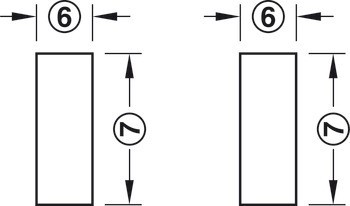 Sada kování zadního panelu, pro zásuvku Blum Tandembox