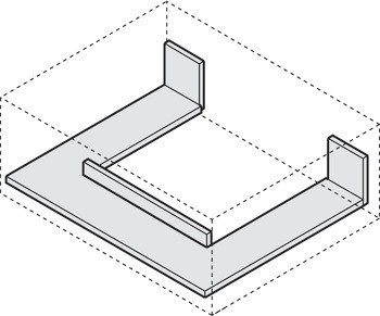 Sada kování zadního panelu, pro zásuvku Blum Tandembox
