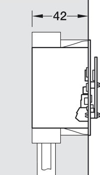 Sada nástěnného terminálu, Häfele Dialock WT 400, Häfele design, 81 x 81 mm