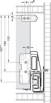 Sada podélného relingu, kulaté, Häfele Matrix Box P Plus