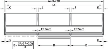 Sada pro dveře s hliníkovým rámem, pro Häfele Slido F-Flush51 60A, sada s hliníkovým rámečkem, úchyt