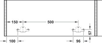 Sada pro dveře s hliníkovým rámem, pro Häfele Slido F-Flush51 60A, sada s hliníkovým rámečkem, úchytkový profil, dělicí profil a montážní materiál