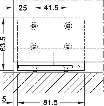 Kování pro posuvné dveře, Hawa Porta 45 H, sada s pojezdovou kolejnicí