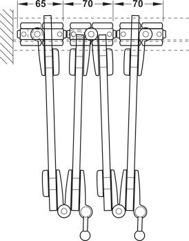 Sada součástí, Häfele Slido W-Fold872 55S