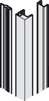 Sada svislého těsnění, k nalepení skleněných prvků zepředu