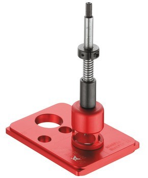 Sada vrtacího pouzdra, Häfele Red Jig pro nábytkový spoj Häfele Minifix® 12