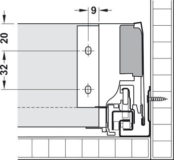 Sada zásuvky, Blum Tandembox antaro, systémová výška M, výška bočnice 83 mm