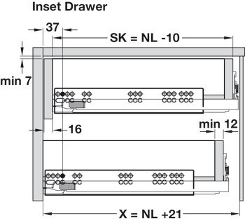 Sada zásuvky, Dynapro, nosnost 40 kg