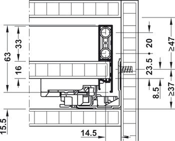 Sada zásuvky, Dynapro, nosnost 40 kg