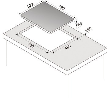 Samostatná indukční varná deska, Häfele Assedo CIX55F1C78a, Šířka: 770 mm, bez rámu, pro montáž do roviny