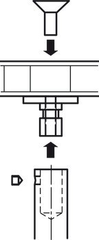 Šatní tyč, montáž pod polici, nerez