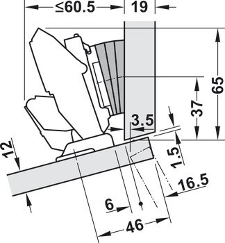 Šikmý klín, +5°, pro rohové aplikace, které vyžadují podložení