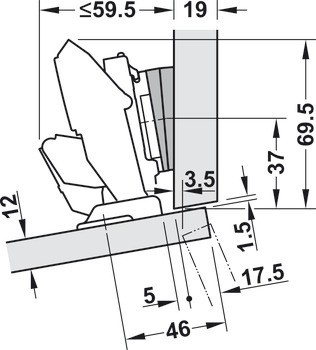 Šikmý klín, +5°, pro rohové aplikace, které vyžadují podložení