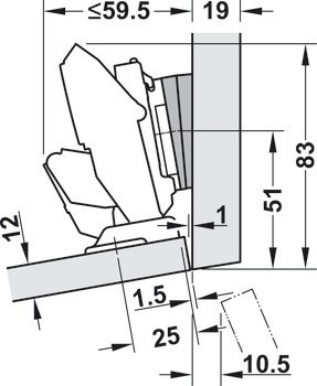 Šikmý klín, +5°, pro rohové aplikace, které vyžadují podložení