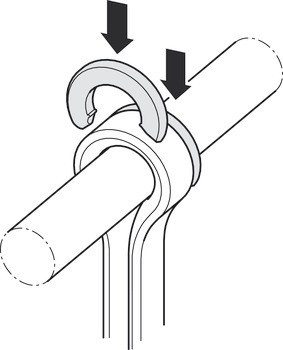 Sklopná tyč, S integrovaným tlumičem, pro světlou šířku korpusu 750–1160 mm