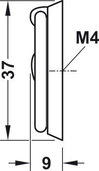 Sklopná úchytka, Häfele Déco, mosaz