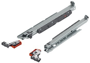 Skrytý výsuv, Blum Movento 760 H plnovýsuv, nosnost do 40 kg, ocel, montáž na základnu, se zajišťovacím kováním, artikl identický s předchůdcem