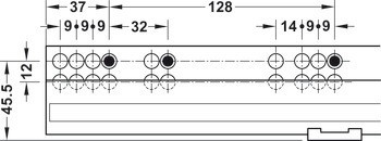 Skrytý výsuv, Häfele Matrix Runner UM A 30, plnovýsuv, nosnost do 30 kg, synchronní pohyb