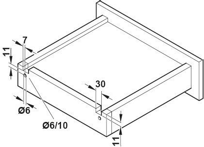 Skrytý výsuv, Häfele Matrix Runner UM A30, plnovýsuv, nosnost do 30 kg