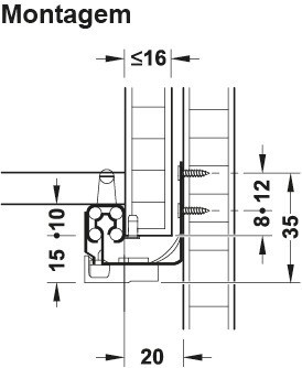 Skrytý výsuv, Häfele Matrix Runner UM S15, částečný výsuv, nosnost do 15 kg