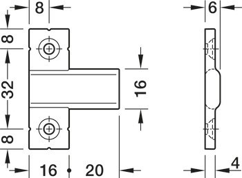 Součást na panel, Häfele Pacofix SF
