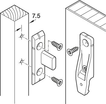 Součást na rám, Häfele Pacofix SF