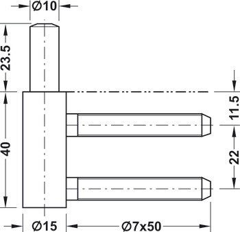 Součást rámu, pro falcové a bezfalcové vnitřní dveře do 40 kg