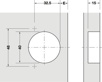 Speciální závěs, Plně naložená montáž, pro široké dřevěné dveře do šířky 900 mm