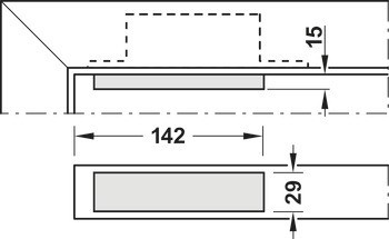 Čepový závěs, nastavitelné, 8066 s čepy, pro dvojčinné dveře