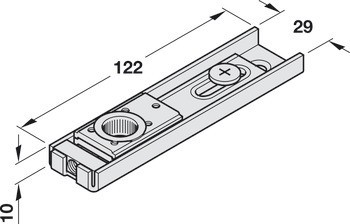 Čepový závěs, nastavitelné, 8066 s čepy, pro dvojčinné dveře