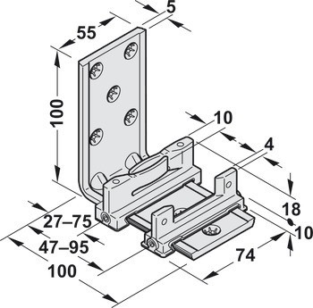 Spodní vedení, Hawa Confort 120, 2dílné