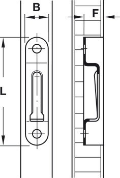 Spojovací kování, Modulární, pro rozebiratelná spojení, částečně zajištěná