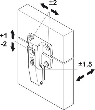 Spojovací závěs, pro Häfele Free fold short