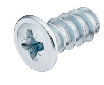 Šroub pro montáž panelu, plochá hlava, ocel, s plným závitem, pro vrtané otvory do dřeva