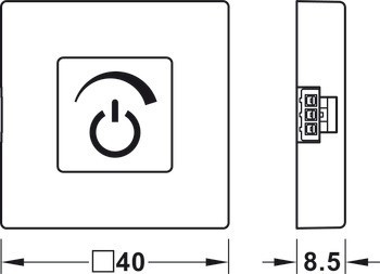 Stmívač, Häfele Loox, modulární design, pro pojistný klip