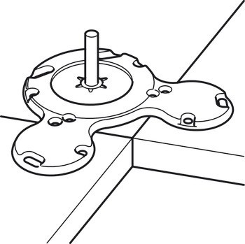 Stolová noha, Rondella, válcová, rovná, ocel