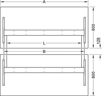 Stolové podnoží, Häfele Officys TE601 Work Bench