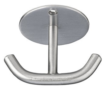 Stropní háček, Nerez, se 2 háčky, montáž na strop, Häfele Déco