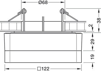 Stropní svítidlo pro povrchovou montáž, Nimbus Cubic 36 Connect ON-X, 24 V, tunable white