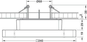 Stropní svítidlo pro povrchovou montáž, Nimbus Cubic 64 Connect ON-X, 24 V, tunable white
