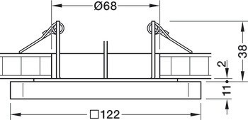Stropní svítidlo pro povrchovou montáž, Nimbus Modul Q 36 Aqua, 24 V
