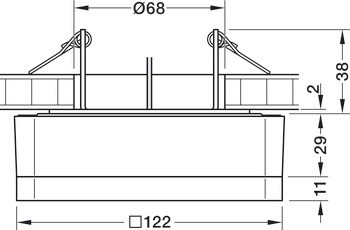 Stropní svítidlo pro povrchovou montáž, Nimbus Modul Q 36 ON-X
