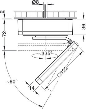 Stropní svítidlo pro povrchovou montáž, Nimbus Modul Q 36 TT-X, 24 V