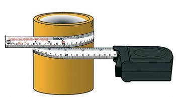 Svinovací metr, Talmeter, s kombinací hran pro měření a značení